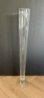 Hoge glazen vaas met voet - 80 cm, Ophalen, Gebruikt, Overige kleuren, Glas