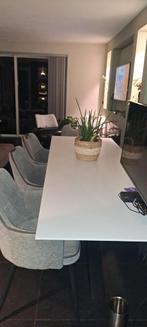 Eettafel wit design 220 x 80 cm, Huis en Inrichting, Tafels | Eettafels, Zo goed als nieuw, Ophalen