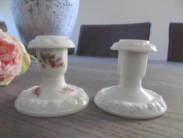 2 Rosenthal Maria Weiss / Roses Kandelaars beschikbaar voor biedingen