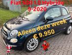 Fiat 500 1.0 70pk Hybrid 9-2020 Blauw, Auto's, Fiat, Voorwielaandrijving, Euro 6, Handgeschakeld, 19 km/l