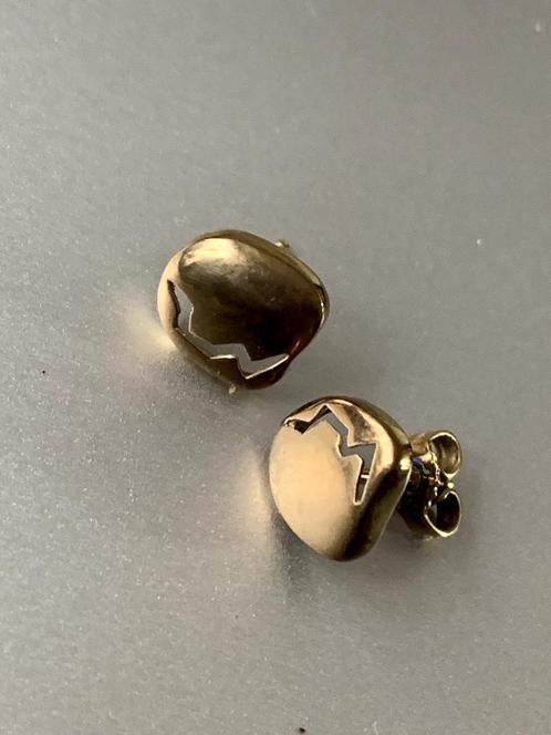 Antieke 8 kt. gouden oorbellen, ca. 1930, 333 goud, zgan, Sieraden, Tassen en Uiterlijk, Oorbellen, Zo goed als nieuw, Knopjes of Stekers