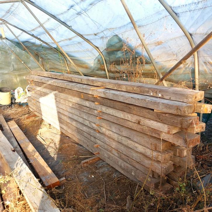 gordingen, Doe-het-zelf en Verbouw, Hout en Planken, Zo goed als nieuw, Plank, Overige houtsoorten, 300 cm of meer, Minder dan 25 mm