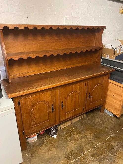 Massieve eikenhouten buffetkast, weg is weg, Huis en Inrichting, Kasten | Buffetkasten, Zo goed als nieuw, 200 cm of meer, 25 tot 50 cm