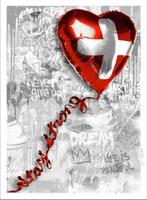 Mr. Brainwash – “Stay Strong – Swiss” (2020) zeefdruk/print, Ophalen of Verzenden