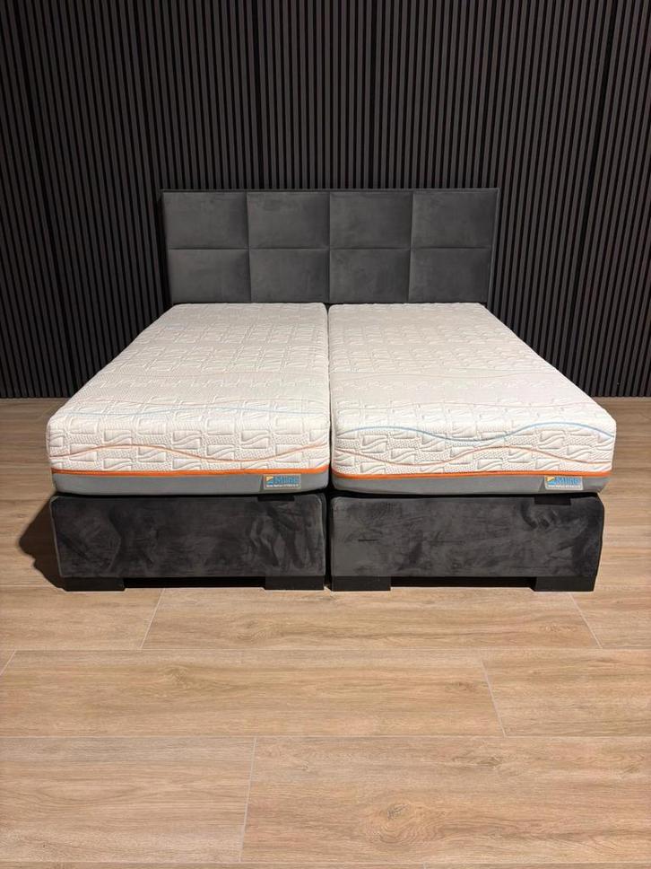 Boxspring 180x200 met M Line matrassen, Huis en Inrichting, Slaapkamer | Bedden, Zo goed als nieuw, Tweepersoons, 180 cm, 200 cm