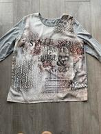 Mooi shirt grijs met print maat L ZGAN, Maat 38/40 (M), Ophalen of Verzenden, Zo goed als nieuw, Lange mouw