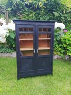Zwart eiken kastje, refurbished, 118 cm hoog, Ophalen, Met deur(en), 100 tot 150 cm, Zo goed als nieuw