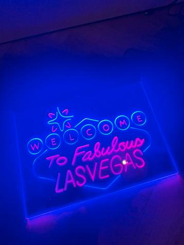 Fabulous Las Vegas neon lichtbord, 30x40 cm, nieuw! beschikbaar voor biedingen