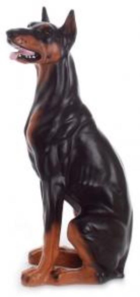 polyester beeld / dobberman, Tuin en Terras, Tuinbeelden, Nieuw, Dierenbeeld, Kunststof, Ophalen