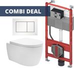 Toilet set inbouwframe geberit  TeCe, Doe-het-zelf en Verbouw, Sanitair, Nieuw, Steen, Toilet, Ophalen of Verzenden