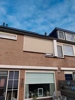 Elektrisch bedienbaar zonnescherm, Doe-het-zelf en Verbouw, Rolluiken, Ophalen, Gebruikt, Crème of Beige, 200 cm of meer