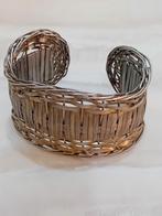Vintage Geweven Armband, Ophalen of Verzenden, Gebruikt, Zilver, Overige materialen