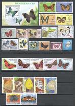 45 postzegels met vlinders 1, Postzegels en Munten, Postzegels | Thematische zegels, Verzenden, Gestempeld, Dier of Natuur