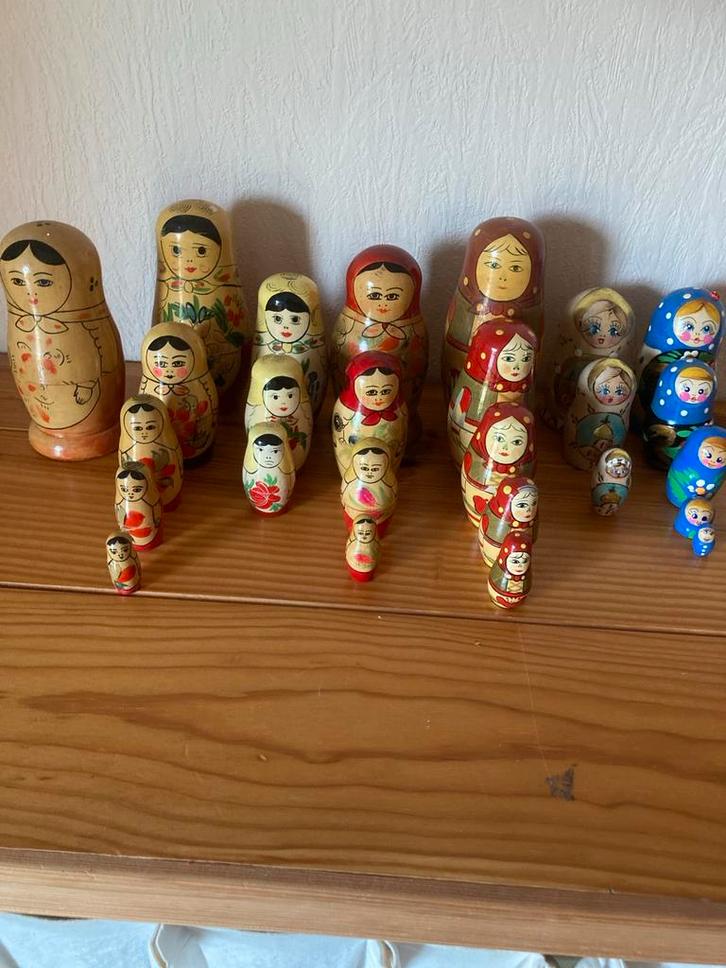 Russische Matroesjka Poppetjes Set, Antiek en Kunst, Curiosa en Brocante, Ophalen of Verzenden