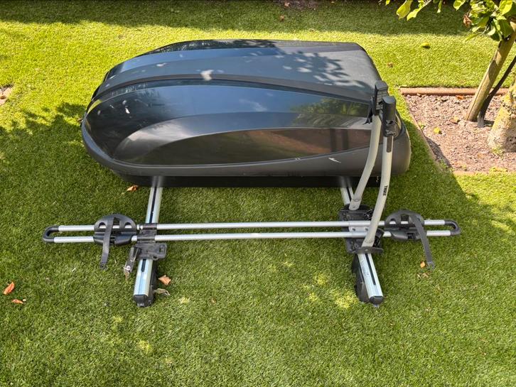 Dakdragers, dakkoffer en fietsendrager set. Open dakrails, Auto diversen, Dakkoffers, Zo goed als nieuw, Ophalen