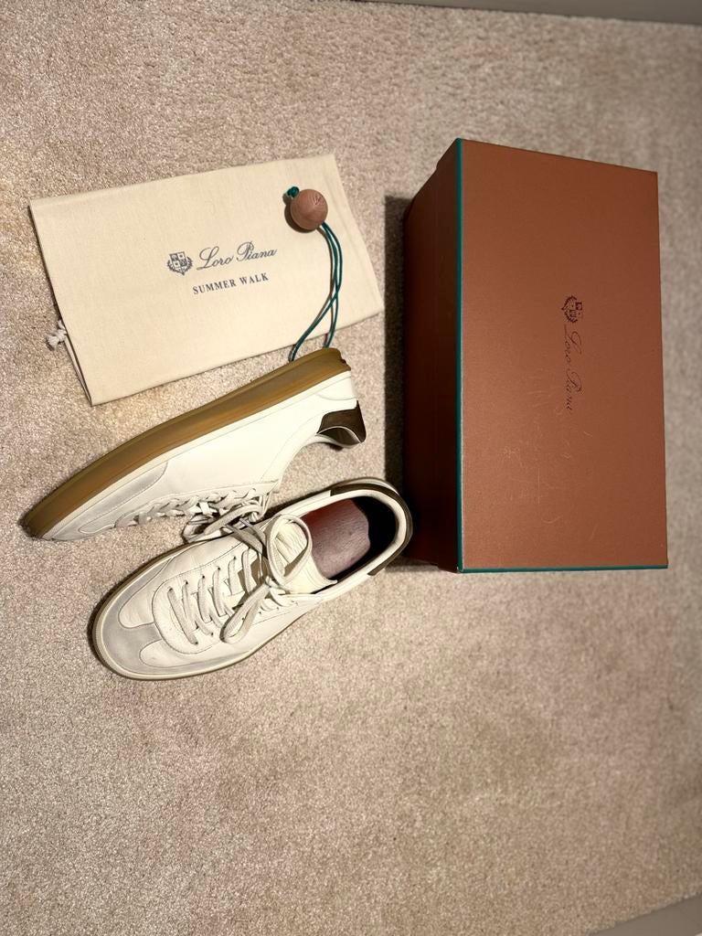 Loro Piana Tennis Walk Sneakers, Wit, Ophalen of Verzenden, Sneakers of Gympen, Zo goed als nieuw