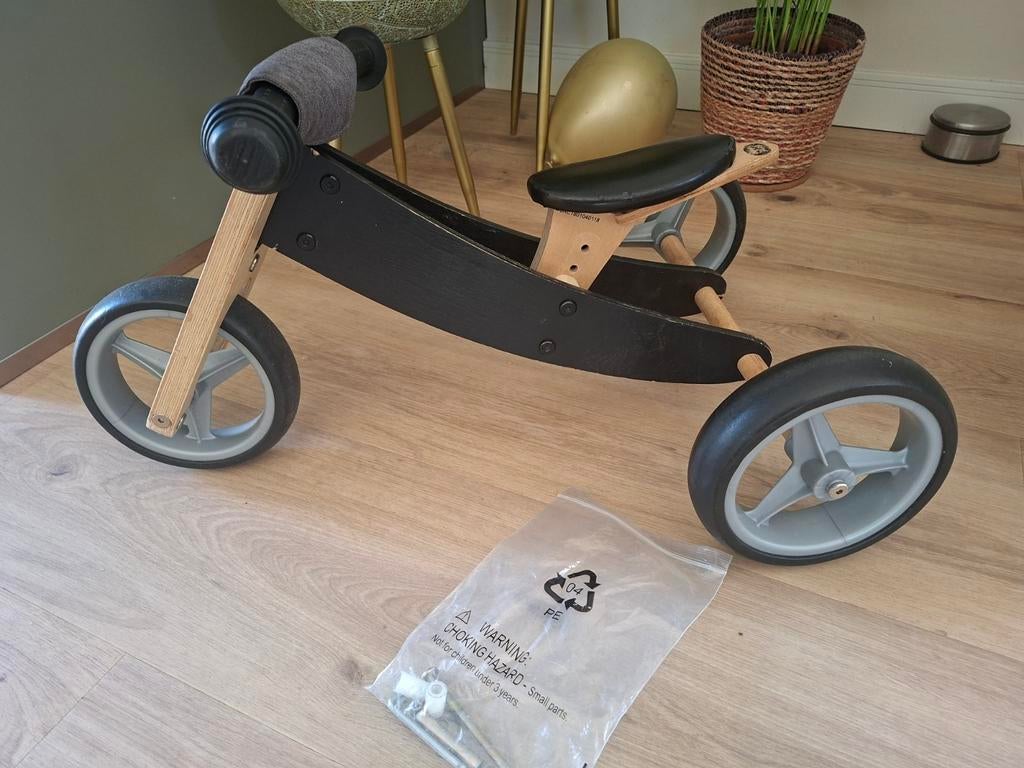 Houten loopfiets driewieler, Ophalen