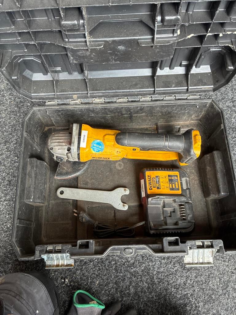 Dewalt DCG412 Slijptol - Krachtige Accu Haakse Slijper, Doe-het-zelf en Verbouw, Gereedschap | Slijpmachines, Ophalen, Gebruikt