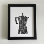 Schilderijtje Koffiepercolator - inktafdruk linoleumsnede, Minder dan 50 cm, Oorspronkelijke maker, Nieuw, Ophalen of Verzenden