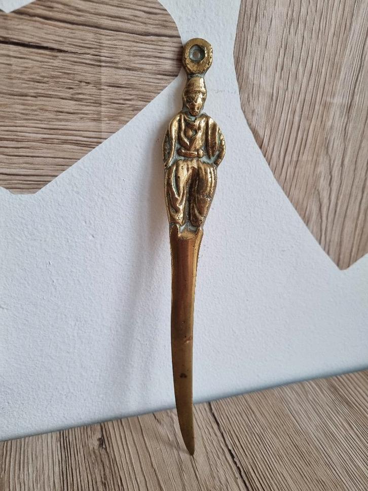 Mooie Vintage Briefopener Messing Koper Matroos Klederdracht, Antiek en Kunst, Antiek | Koper en Brons, Koper, Verzenden
