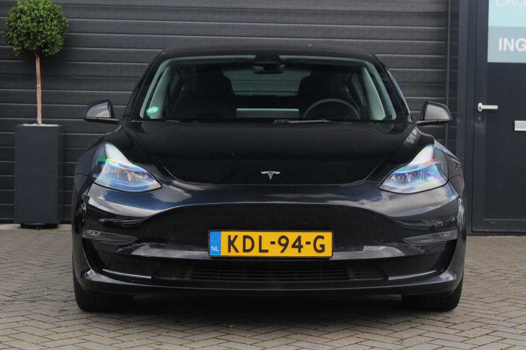 Tesla Model 3 Long Range AWD 75 kWh | 93.5% SOH | Trekhaak |, Auto's, Tesla, Automaat, Stof, Gebruikt, Zwart