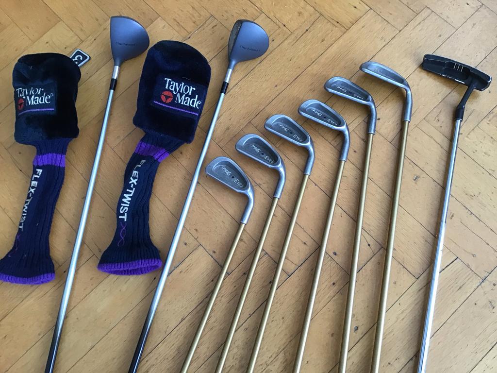 Heren Golfset: Ping Eye 2 IJzers, TaylorMade Woods & Putter, Sport en Fitness, Golf, Ophalen, Gebruikt, Set