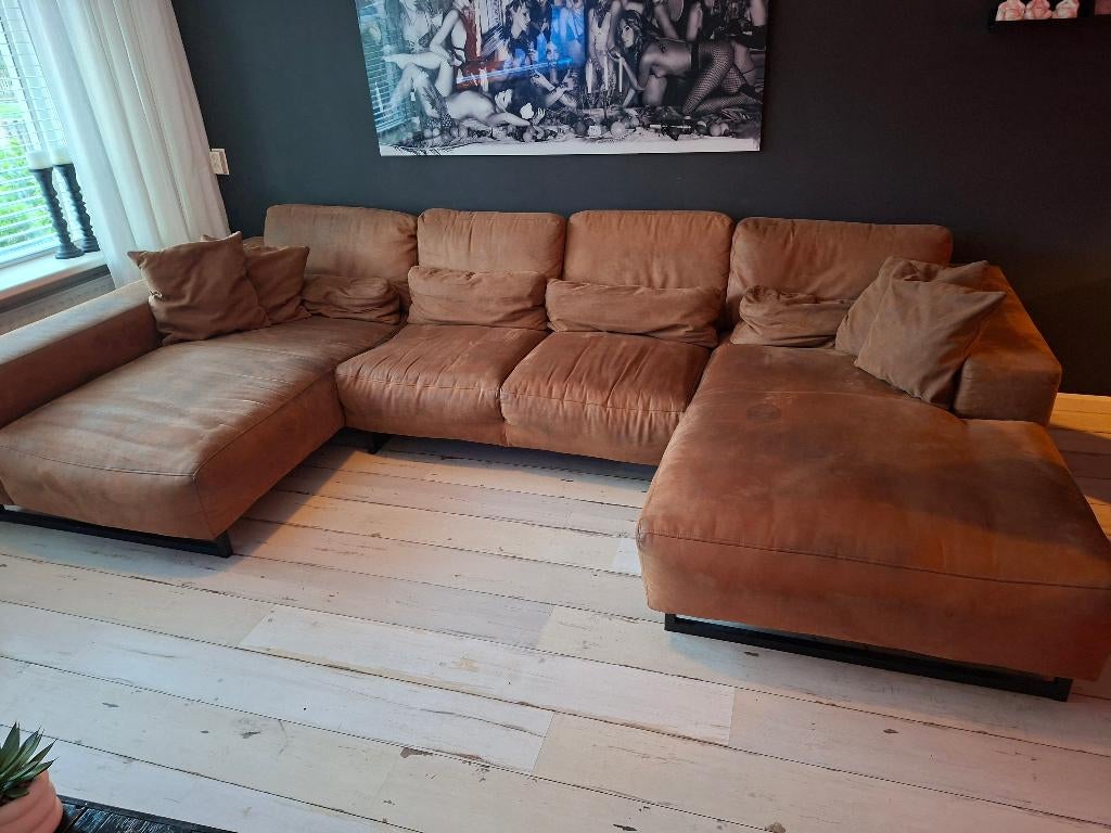 Bankstel, Huis en Inrichting, Banken | Bankstellen, Ophalen, Gebruikt, Hoekbank, 300 cm of meer