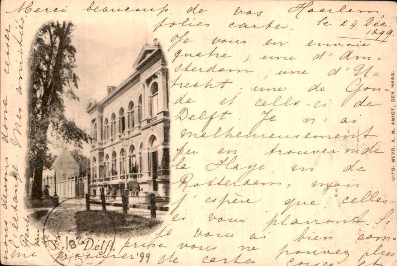 Delft, Ophalen of Verzenden, Voor 1920, Gelopen, Zuid-Holland