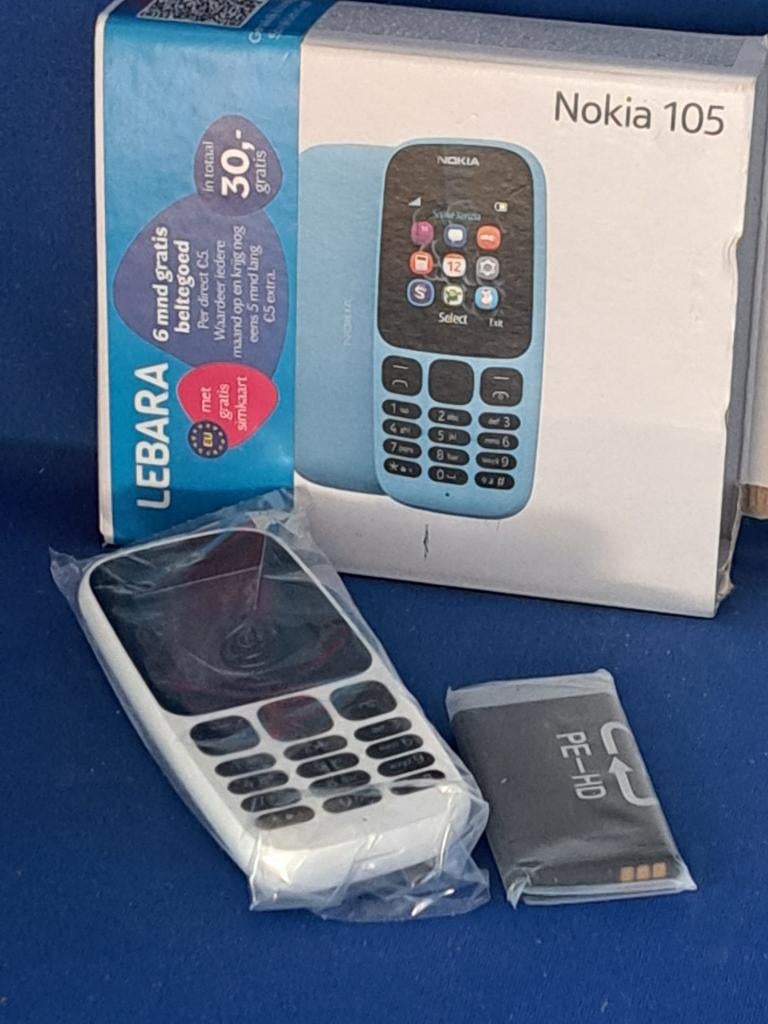 Nokia 105 - Nieuwe Onthaasttelefoon, Telecommunicatie, Zwart, Fysiek toetsenbord, Nieuw, Ophalen of Verzenden