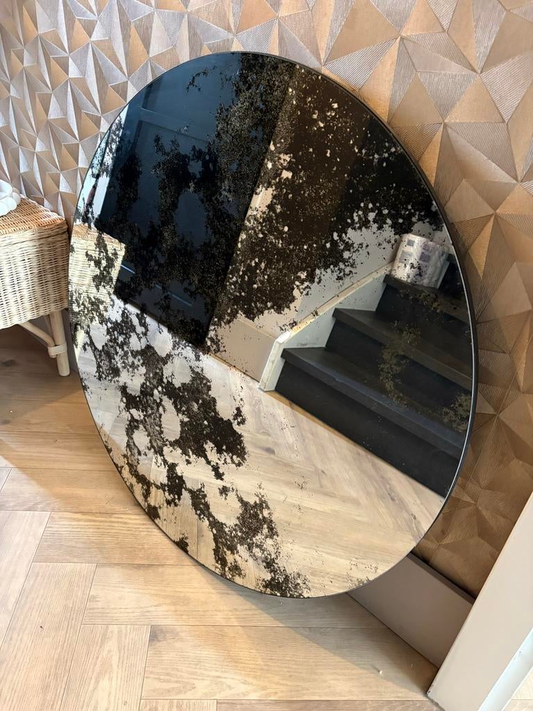 Grote ronde spiegel van Eijerkamp - Eye catcher!, Huis en Inrichting, Woonaccessoires | Spiegels, Ophalen, Gebruikt, 100 tot 150 cm