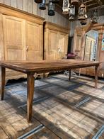 Stoere Landelijke Teak Eettafel tafel, Huis en Inrichting, Tafels | Eettafels, Ophalen, Gebruikt, 100 tot 150 cm, Teakhout
