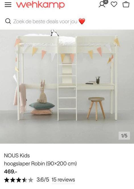 Hoogslaper met bureau, Ophalen, Zo goed als nieuw, Hoogslaper