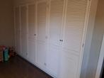 Witte kast met 6 louvredeuren (deuren ook los te koop!), Huis en Inrichting, Ophalen, Gebruikt, 200 cm of meer, 50 tot 100 cm
