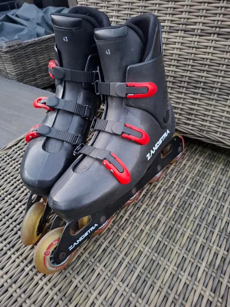 Zandstra maat 43 skeelers inline skates 5 x 76mm 78a 5 wiel, Gebruikt, Inline skates 5 wielen, Heren, Ophalen of Verzenden