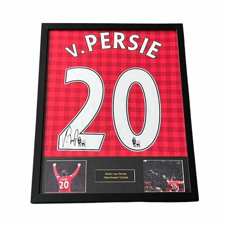 Robin van Persie gesigneerd Manchester United thuisshirt, Verzamelen, Sportartikelen en Voetbal, Zo goed als nieuw, Shirt, Buitenlandse clubs