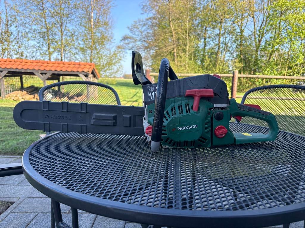 Kettingzaag van Parkside, Ophalen, Gebruikt, Benzine