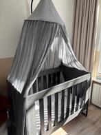 Grijze Meyco klamboe met zwarte stok voor babybedje, Ophalen, Gebruikt, Klamboe