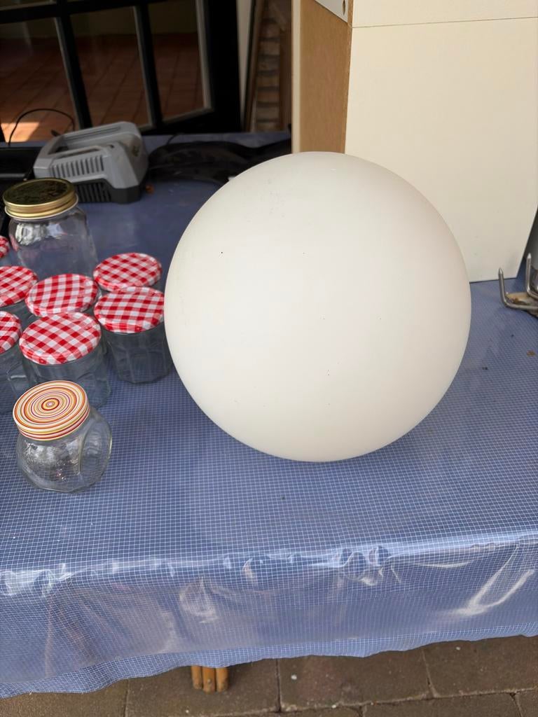 Witte bol lampenkap, Ophalen of Verzenden, Gebruikt