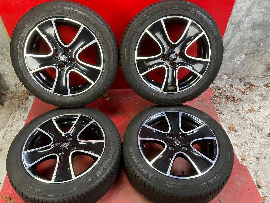 Lichtmetalen velgen Renault Clio 195/55R16 Michelin, Auto-onderdelen, Gebruikt, 16 inch, ., Banden en Velgen