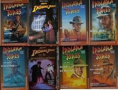 8x Indiana Jones - Zwarte Beertjespockets, Boeken, Avontuur en Actie, Gelezen, Ophalen of Verzenden