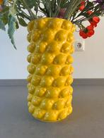 Gele vaas met citroenen, Huis en Inrichting, Woonaccessoires | Vazen, Ophalen, Geel, Aardewerk of Porselein, Nieuw
