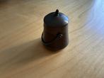 Vintage Bronzen Emmer met Deksel, Ophalen of Verzenden, Brons