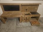 Leuk houten speelkeukentje met bureau en krijtbord, Kinderen en Baby's, Ophalen, Gebruikt