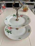 Elegante etagere met rozenmotief - Christelholm Porselein, Ophalen of Verzenden, Zo goed als nieuw