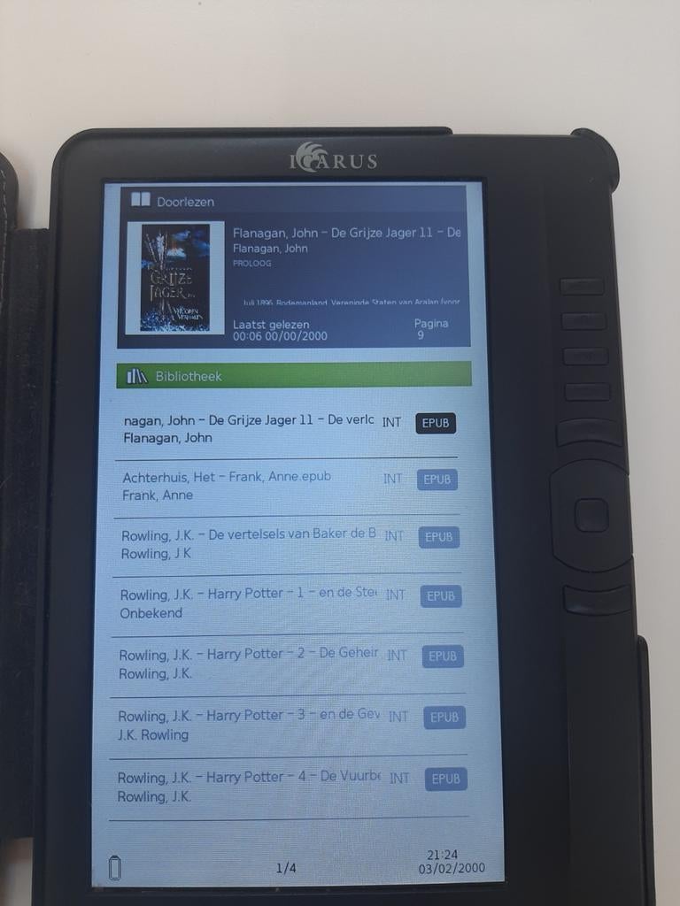 Icarus omnia G2 e-reader ereader, Computers en Software, E-readers, Zo goed als nieuw, 6 inch of minder, 4 GB of minder, Uitbreidbaar geheugen