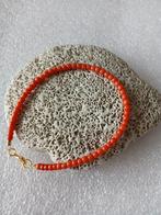 Bloedkoralen armband 21 cm, Verzenden, Gebruikt, Oranje, Overige materialen