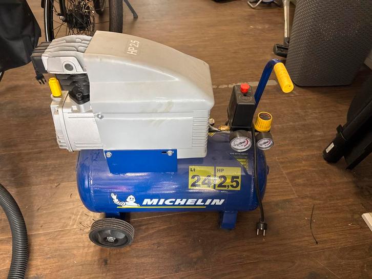 Michelin Compressor 24L 2.5HP - Zo goed als nieuw, Doe-het-zelf en Verbouw, Compressors, Zo goed als nieuw, 10 bar of meer, 25 tot 100 liter