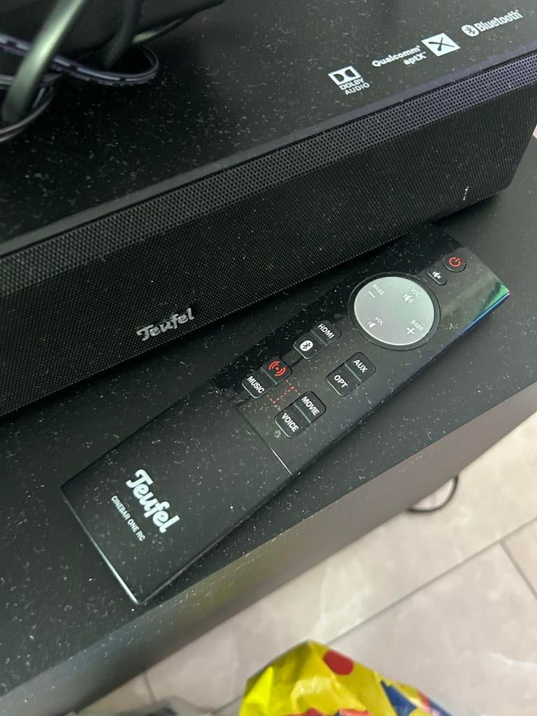 Teufel Soundbar met Subwoofer en Afstandsbediening, Audio, Tv en Foto, Ophalen of Verzenden, Bluetooth, Gebruikt