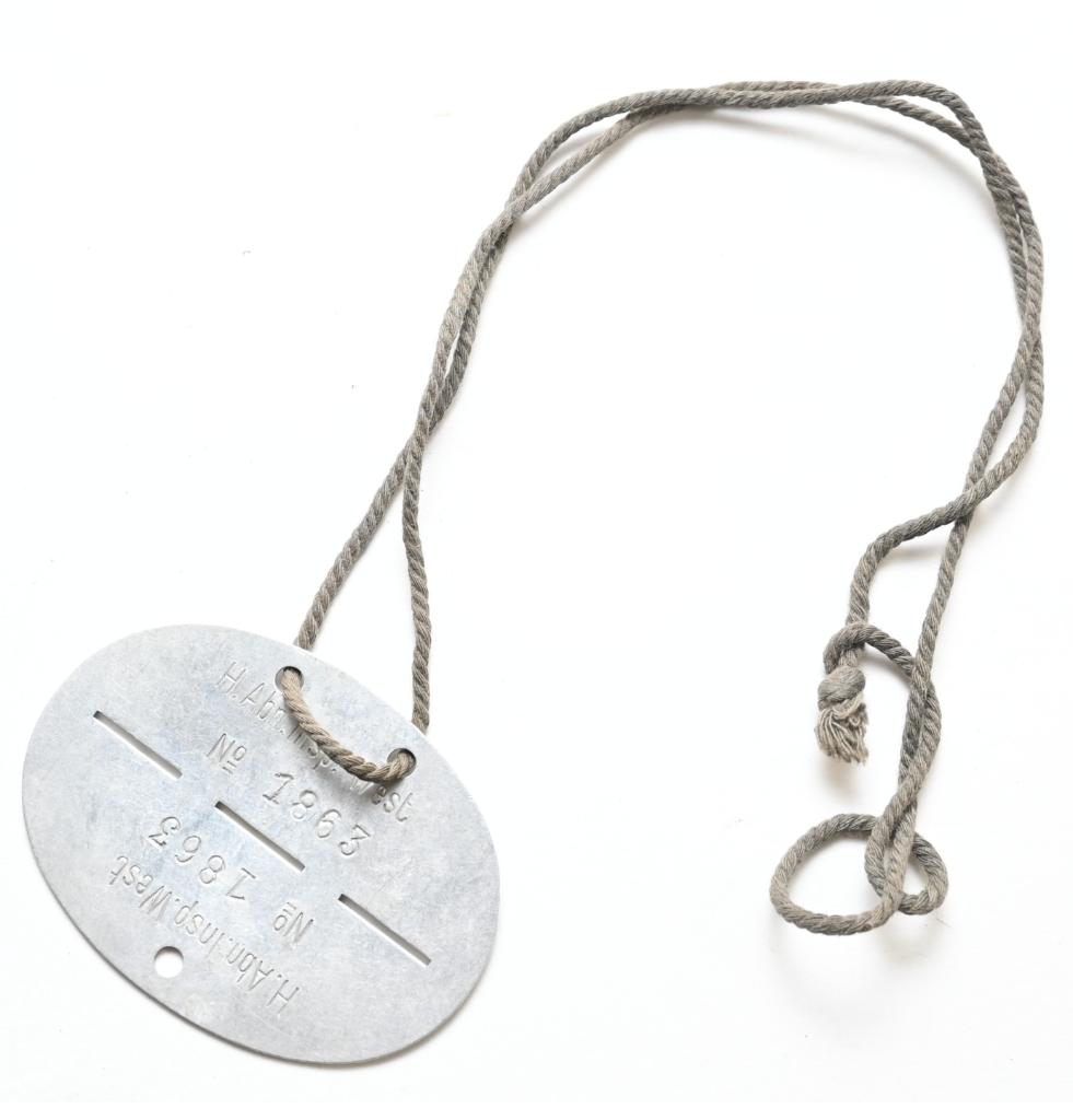 Heeres-Abnahmeinspizient (WaA!!) West Erkennungsmarke, Verzamelen, Militaria | Tweede Wereldoorlog, Verzenden, Landmacht, Duitsland