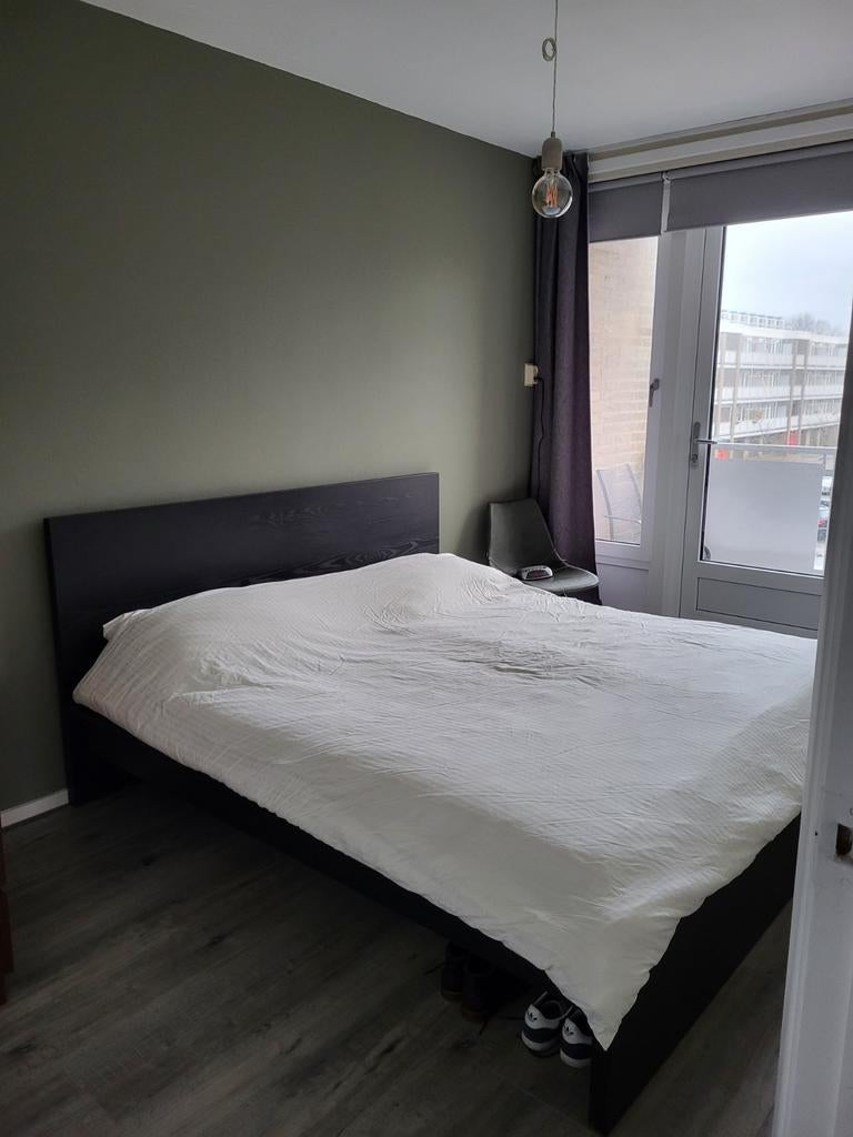 Ikea Malm bed 180 x 200, Huis en Inrichting, Slaapkamer | Bedden, Ophalen, Gebruikt, Zwart, Tweepersoons